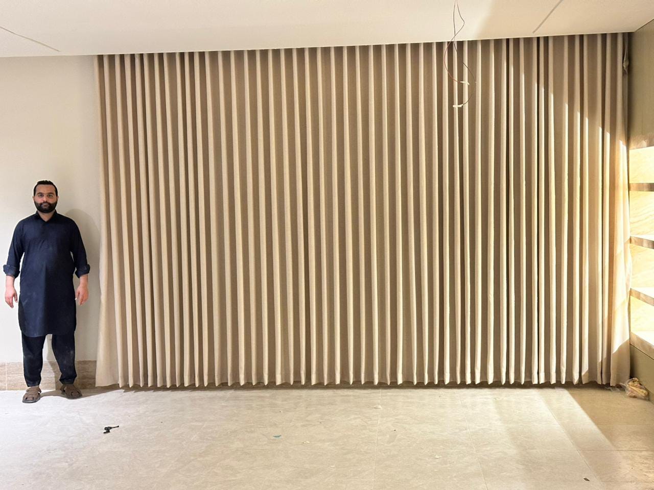 Wave curtain installation Riyadh project 9