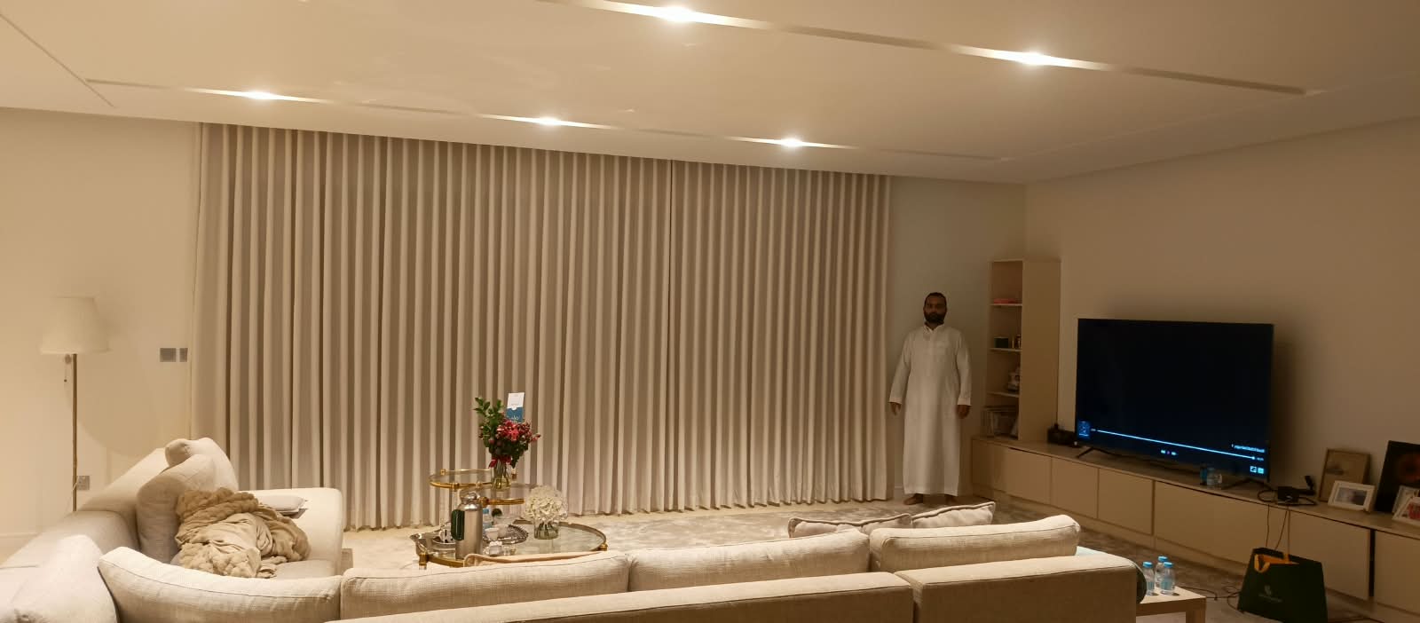 Wave curtain installation Riyadh project 7