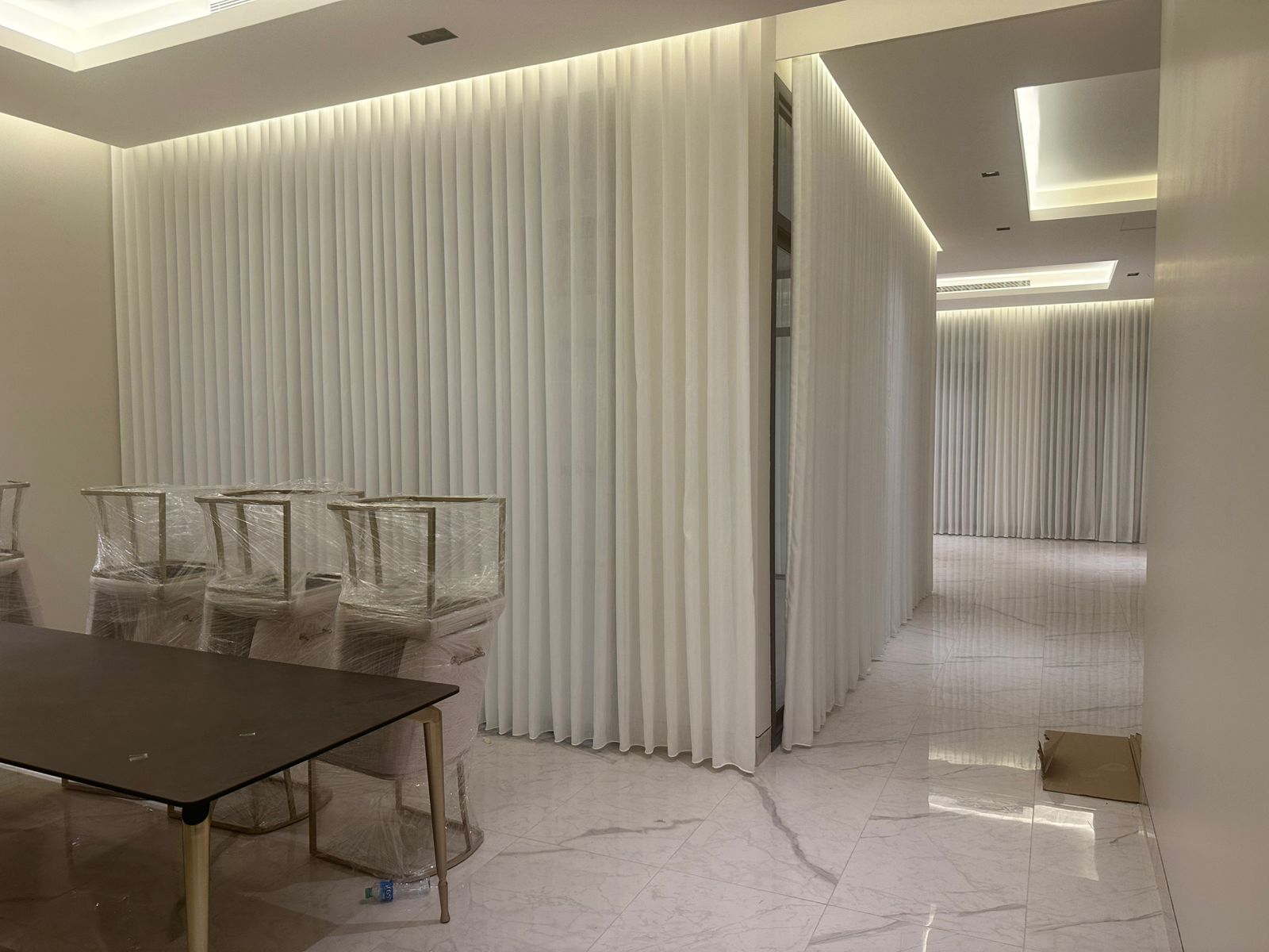 Wave curtain installation Riyadh project 6