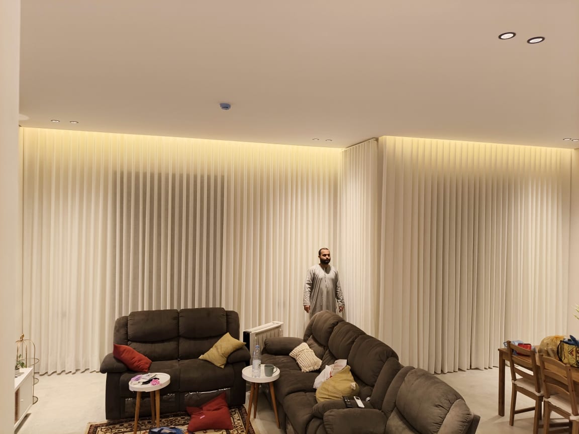 Wave curtain installation Riyadh project 3