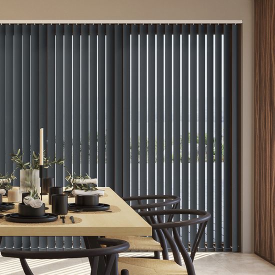 Vertical blinds installed in a Riyadh office