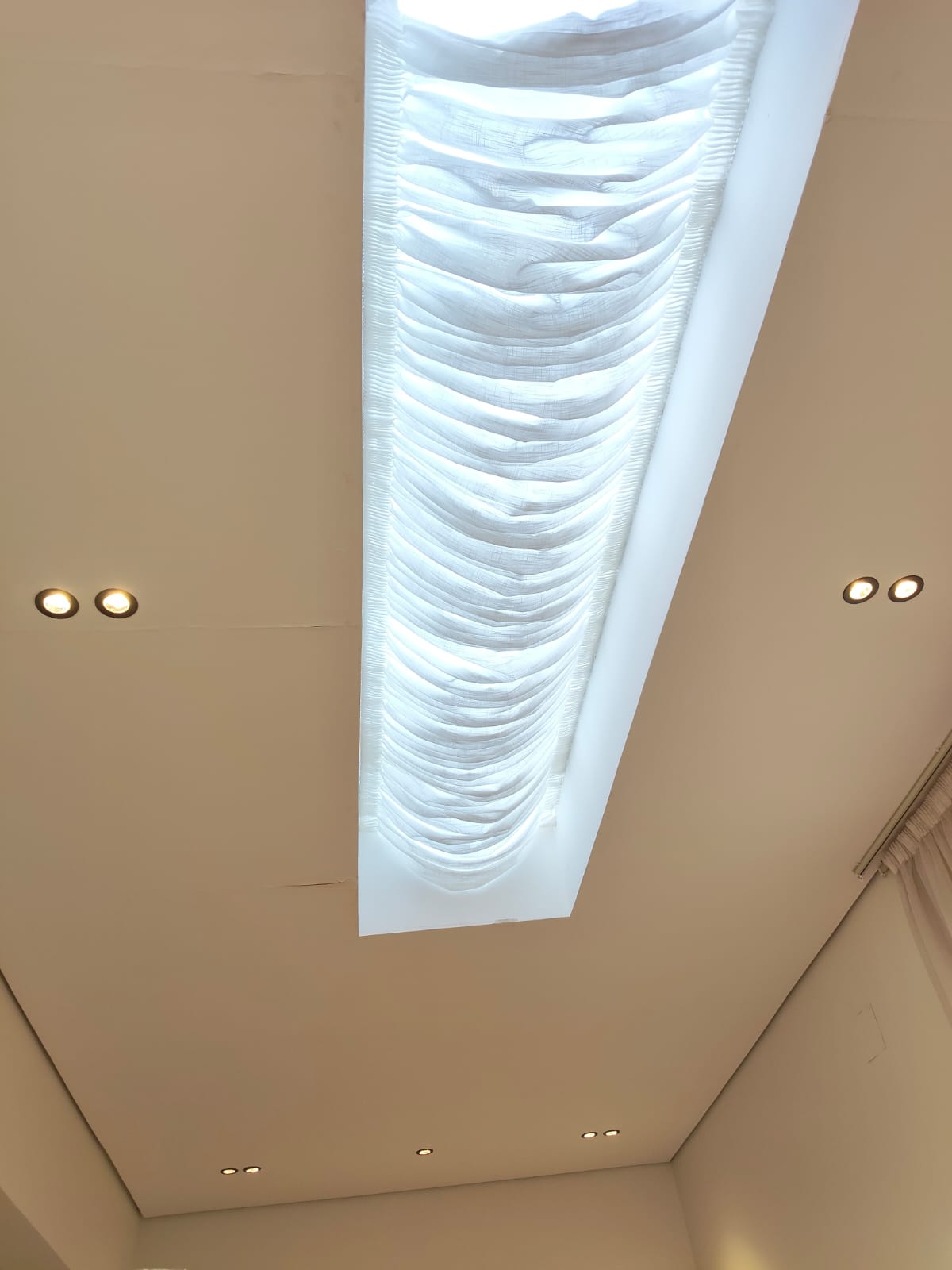 Skylight curtain installed under a glass ceiling in Riyadh